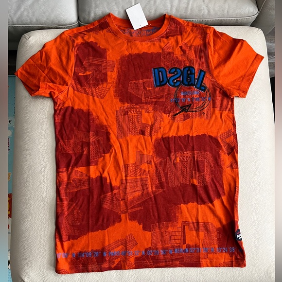 Desigual Men’s Barcelona Landmark Print Short Sleeve T Shirt - Size L - Picture 2 of 9